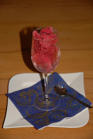 Himbeersorbet mit Honig