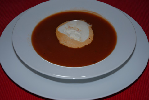 Tomatensuppe mit Honig